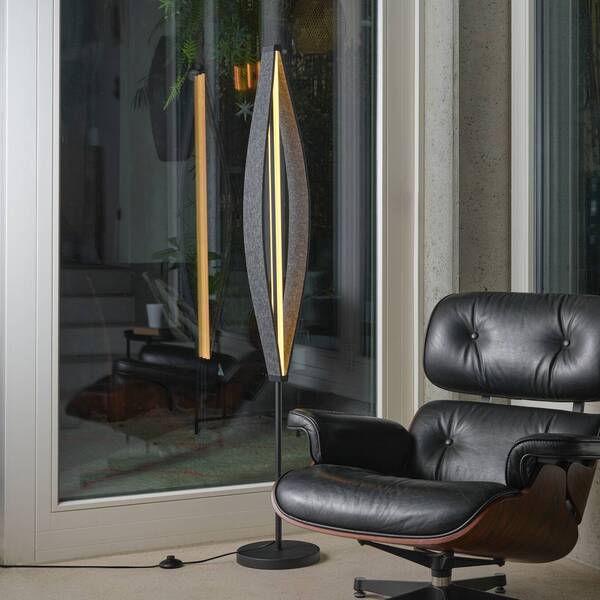  Osram Lámpara De Pie Led Osram Decor Flat Felt, Gris, Fieltro, 3000 K 