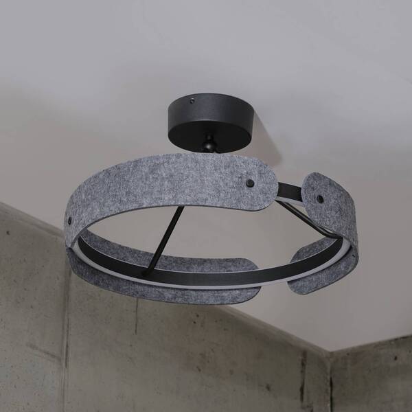  Osram Lámpara Led De Techo Osram Decor Curve Felt, Gris, Fieltro, 3000 K 