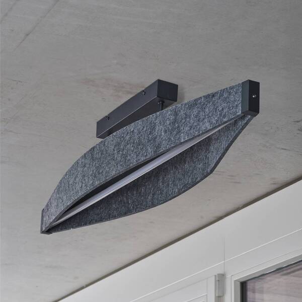  Osram Lámpara Led De Techo Osram Decor Flat Felt, Gris, Fieltro, 3000 K 