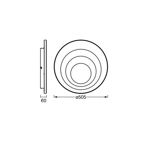 Osram Osram Led De Techo Orbis Spiral Round ø 52 Cm Blanco Arriba/abajo 