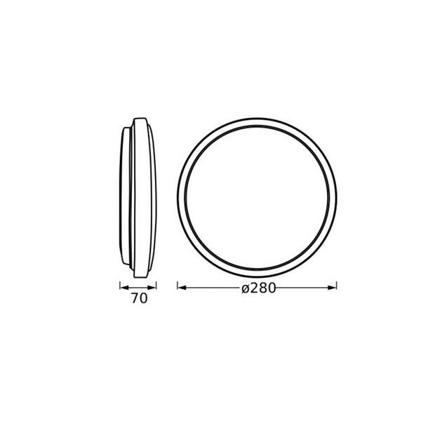  Osram Osram Orbis London, Negra, ø 28 Cm, Metal 