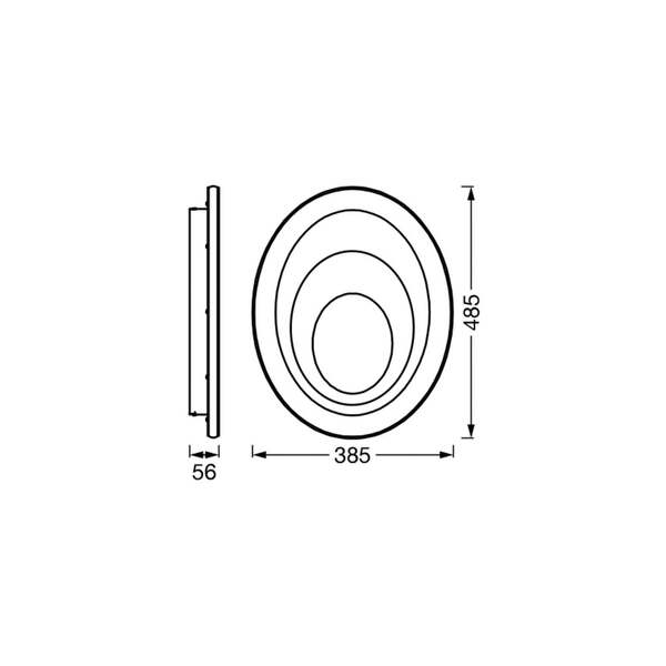  Osram Plafón Led Osram Orbis Spiral Oval, ø 49 Cm, Blanca, 37 W 