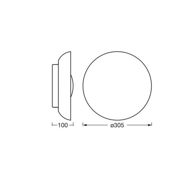  Osram Plafón Orbis Milan De Osram, Madera, ø 31 Cm, Metal/vidrio 