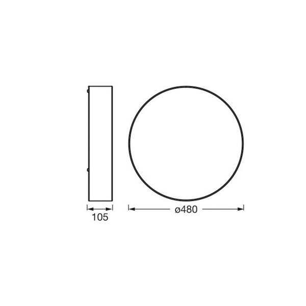 Osram Plafón Osram Orbis Paris, Marrón, ø 48 Cm, Textil, E27 