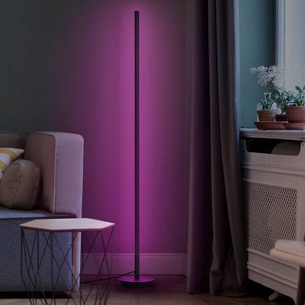  Osram Smart+ Lámpara De Pie Led Wifi Osram Smart+ Round Negra 140 Cm Rgb Cct 
