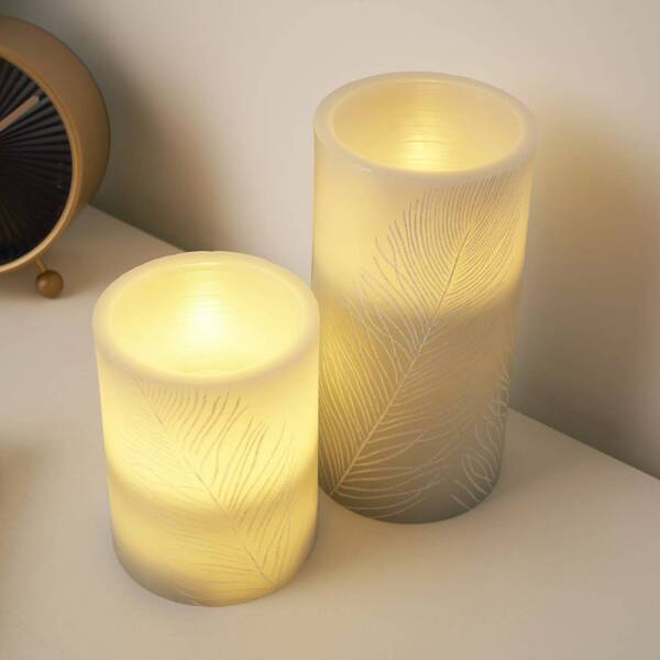  Pauleen Pauleen Cosy Feather Candle Set De 2 Velas Led 