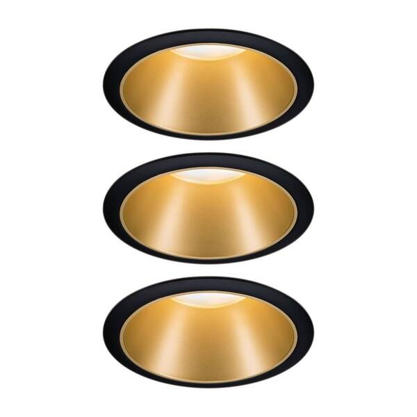  Paulmann Foco Led Paulmann Cole, Dorado Negro, Juego De 3 