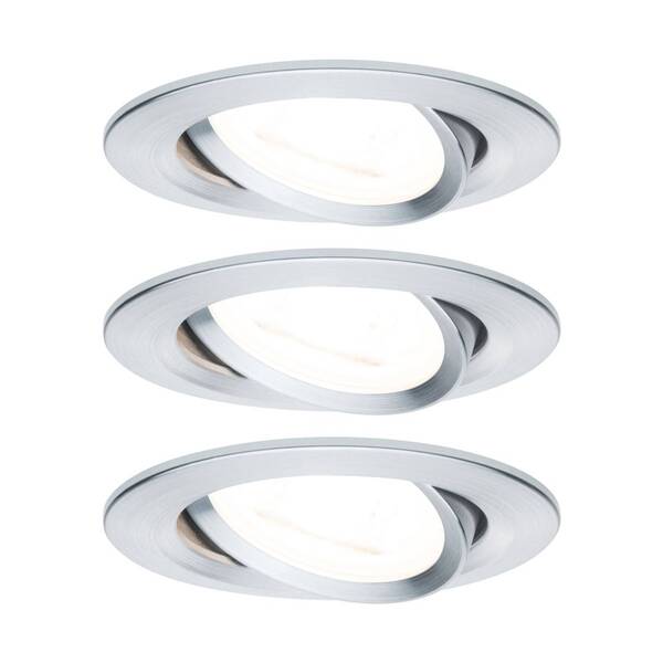  Paulmann Paulmann 3 Focos Nova Redondos Orientables/atenuables, Aluminio 