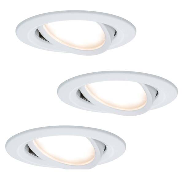  Paulmann Paulmann Set 3 Lámparas Led Empot. Coin Slim, Blanco, Ip23 
