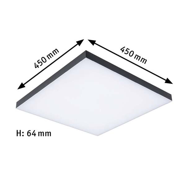  Paulmann Paulmann Velora Rainbow Panel 45x45cm Negro Rgbw 