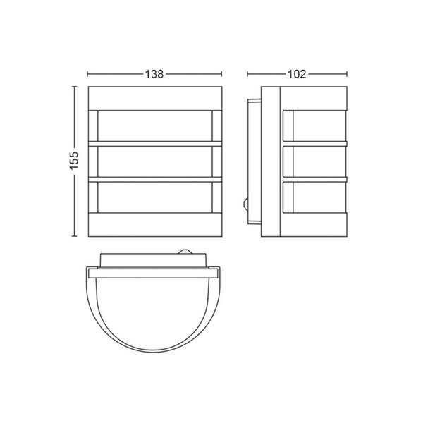  Philips Philips Calgary Aplique De Exterior De Acero Inoxidable 