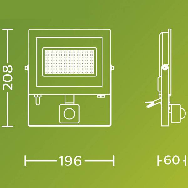  Philips Foco Exterior Led Philips Lois Ue Sensor, 24 W, 3000 K Ip65 