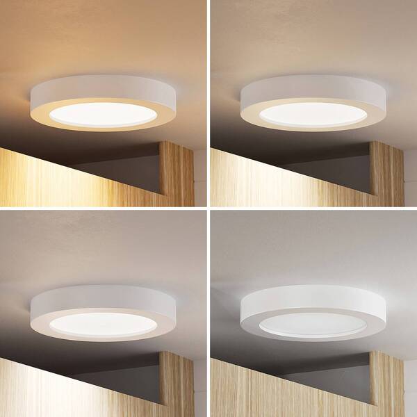  Prios Plafón Led Prios Edwina, Blanco, 23 Cm, Cct, Ip44 