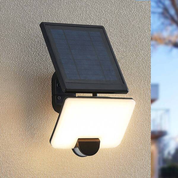  Prios Prios Yahir Foco De Pared Solar, Sensor, Negro 