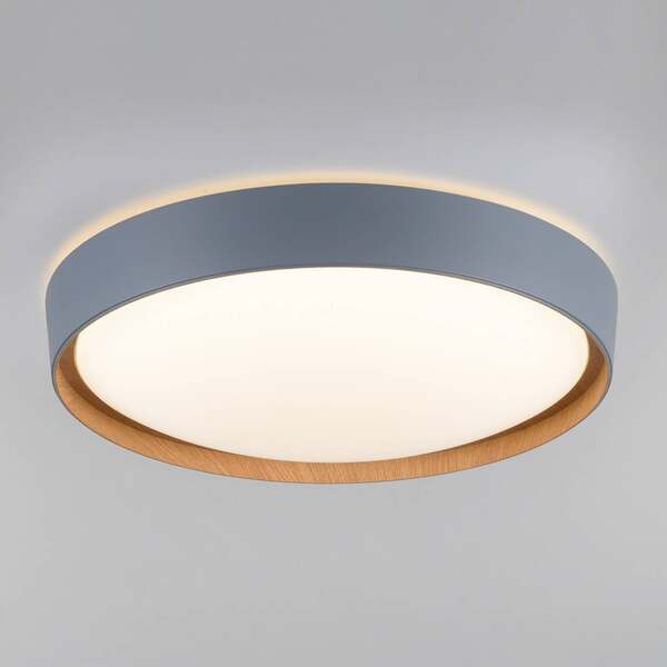  Q-smart-home Q Smart Home Plafón Led Q Emilia De Paul Neuhaus, Gris/madera 