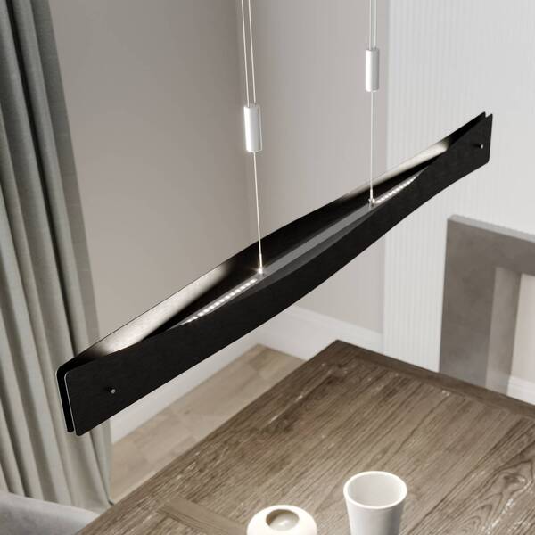  Quitani Quitani Lámpara Colgante Led Lian, Negro/aluminio 