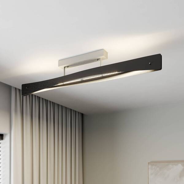  Quitani Quitani Lámpara De Techo Led Lian, Negro/aluminio 