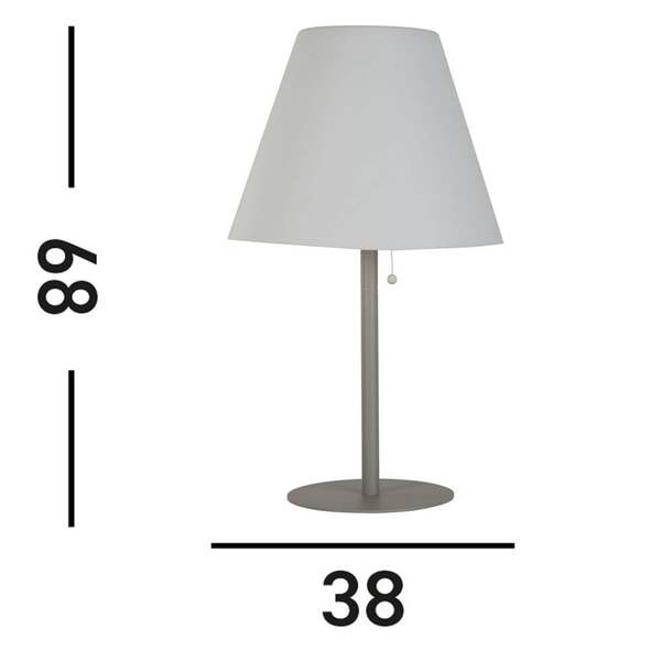  Searchlight Searchlight Lámpara De Mesa Led Solar Venice I, Ip44, Blanco/plateado 