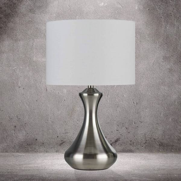 Searchlight Searchlight Lámpara De Mesa Touch 2750, Plata Satinada 
