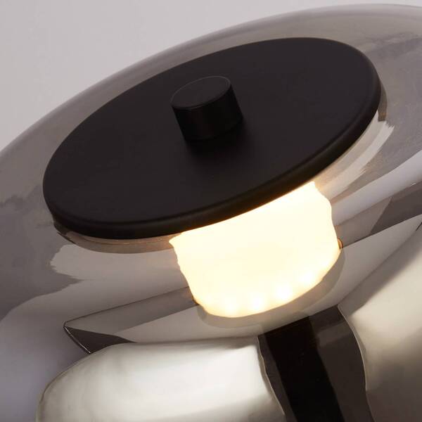  Searchlight Searchlight Lámpara De Pie Led Frisbee Con Pantalla De Vidrio 