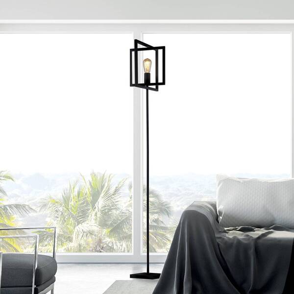  Searchlight Searchlight Lámpara De Pie Squares, Negro 