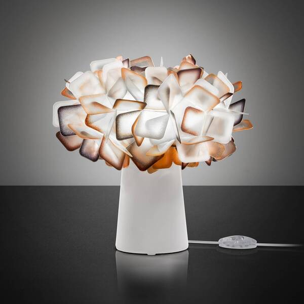  Slamp Slamp Clizia Lámpara De Mesa, Blanco/naranja 