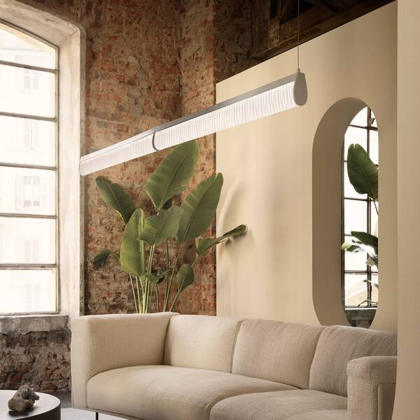  Slamp Slamp Lámpara Led Colgante Modula Doble, Plisada, Gris 