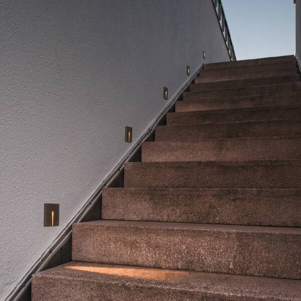  Slv Slv Concreto Lámpara De Pared Led Empotrable Ip65, Estrecha 