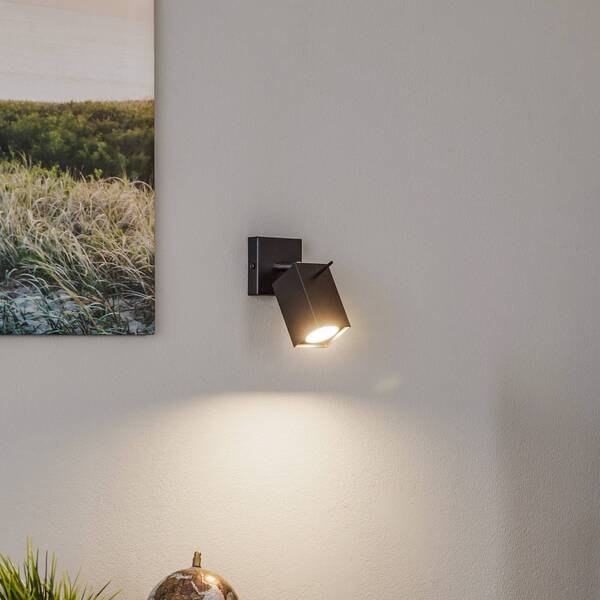  Sollux Lighting Sollux Lighting Foco De Pared Square, Negro, 1 Luz 