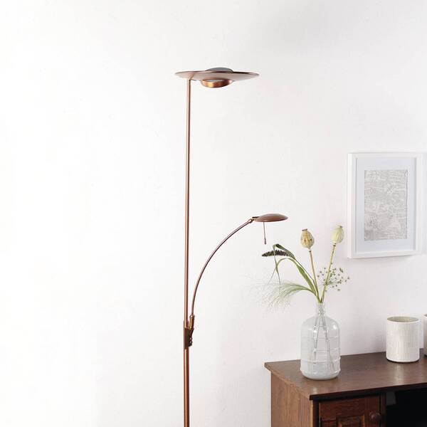  Steinhauer Steinhauer Lámpara De Pie Led Color Bronce Zenith, Dimmer 