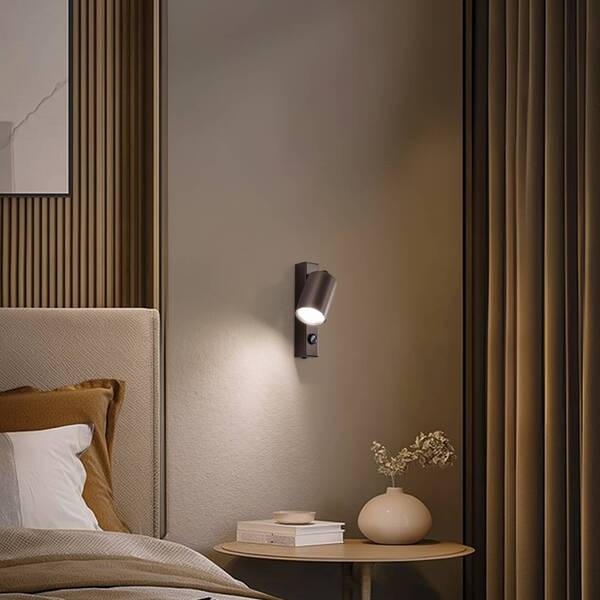  Tk Lighting Tk Lighting Foco De Pared Top, Regulable, Interruptor, Marrón, 1 Luz 
