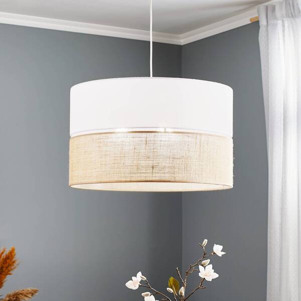  Tk Lighting Tk Lighting Lámpara Colgante Linobianco Con Yute 
