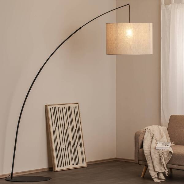  Tk Lighting Tk Lighting Lámpara De Pie Moby Nature Con Pantalla Textil 