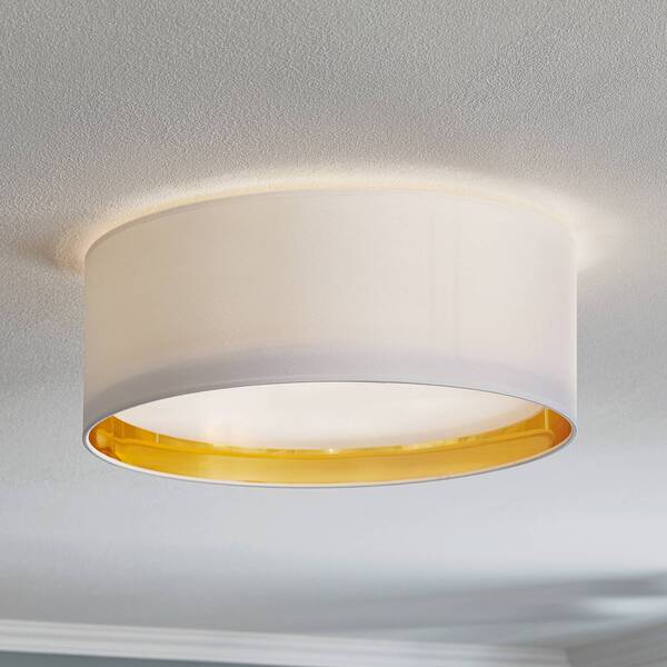  Tk Lighting Tk Lighting Plafón Bilbao, Blanco/oro, ø 45 Cm 