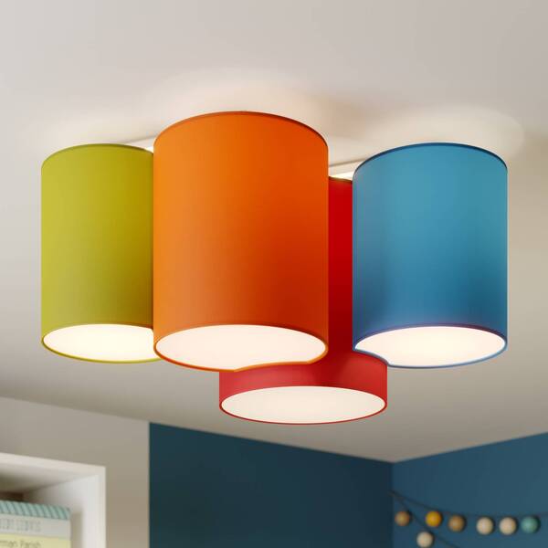  Tk Lighting Tk Lighting Plafón Mona 4 Luces, Multicolor 