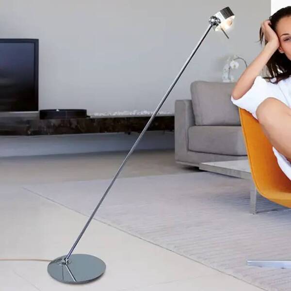  Top Light Top Light Lámpara De Pie Led Puk Floor Mini Single Cromo Mate 