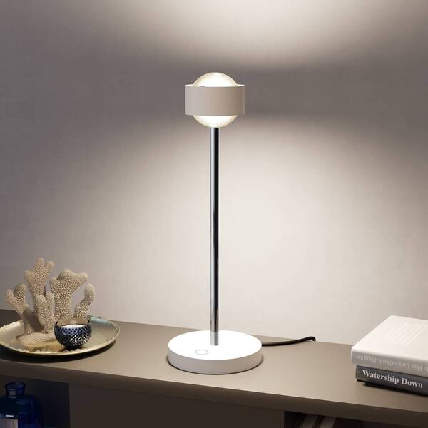 Top Light Top Light Puk! 80 Eye Table Led Mate Blanco Mate/cromo 