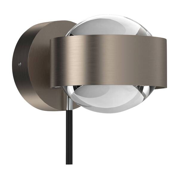  Top Light Top Light Puk Mini Wall+ Led, Lentes Transparentes, Níquel Mate 