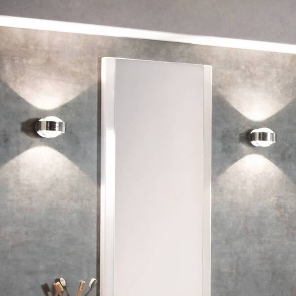  Top Light Top Light Puk Mini Wall Led 2x8w Lentes Transparente, Cromado 