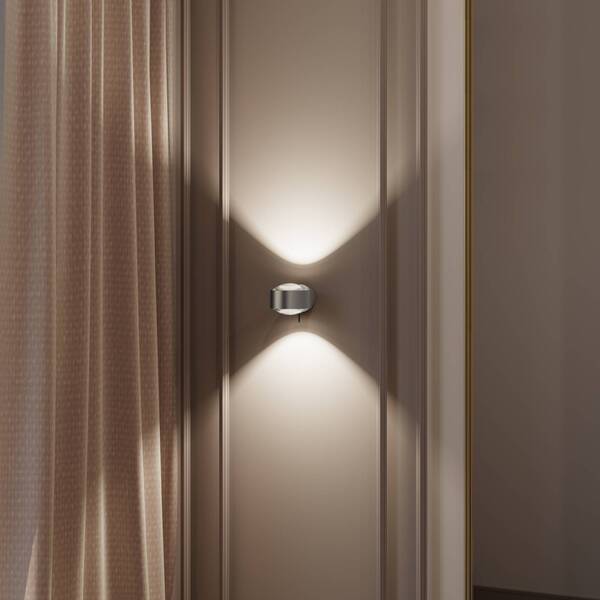  Top Light Top Light Puk! 120 Wall Foco Led Claras Níquel Mate 