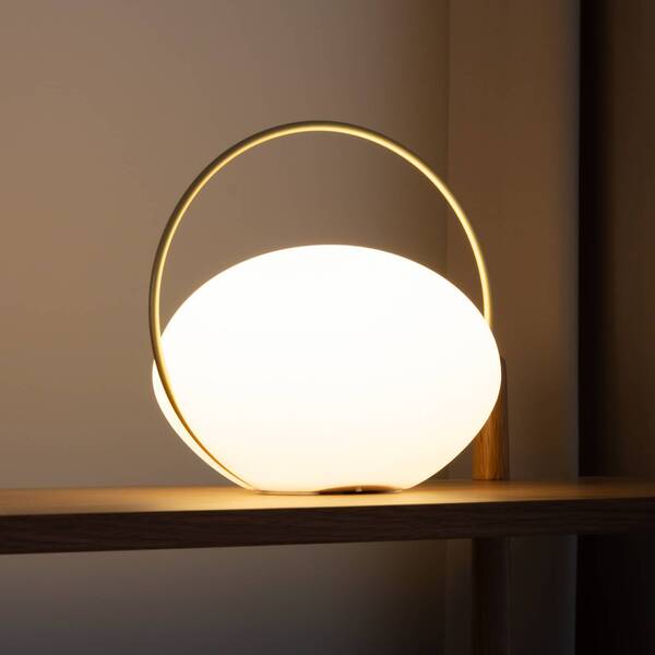  Umage Lámpara De Mesa Recargable Led Umage Orbit, Blanco/latón, Ip44, Cct 