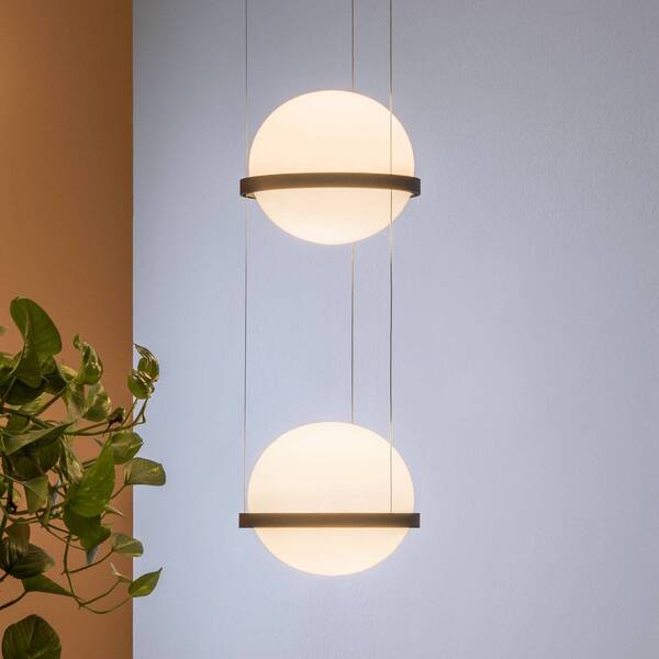  Vibia Lámpara Colgante Led Vibia Palma 3726 De 2 Luces, Grafito 