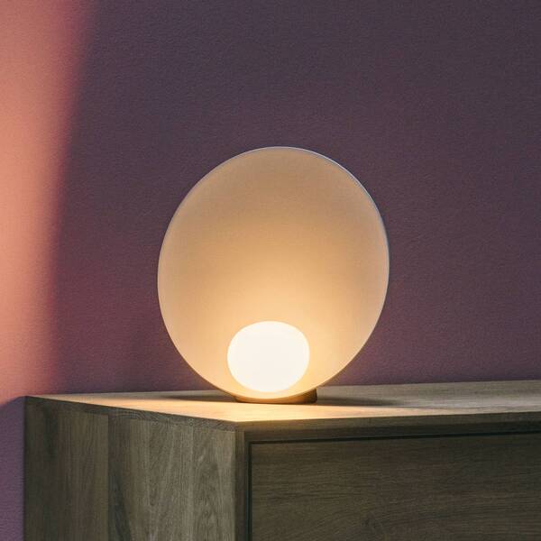 Vibia Lámpara De Mesa Led Musa 7400 De Vibia, Rosa, ø 26 Cm, De Pie 