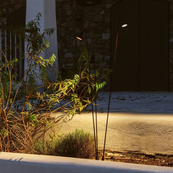  Vibia Vibia Lámpara De Pie Led Exterior Brisa, 3 Luces, Marrón 