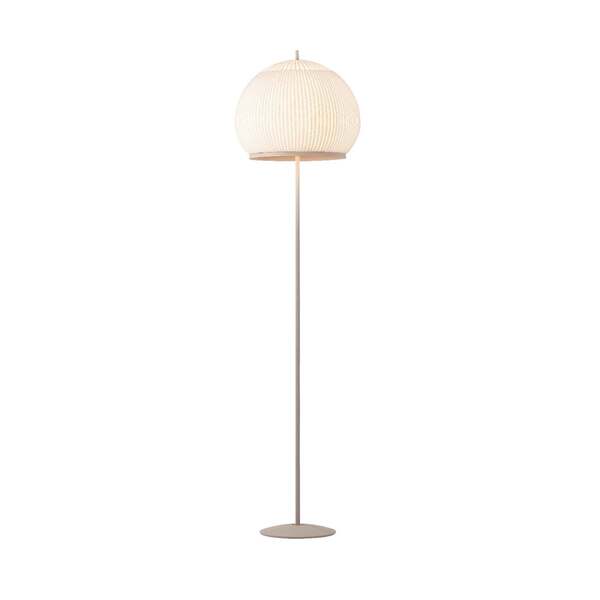  Vibia Lámpara De Pie Led Knit De Vibia, 178 X 45 Cm, Beige Textil/metal 