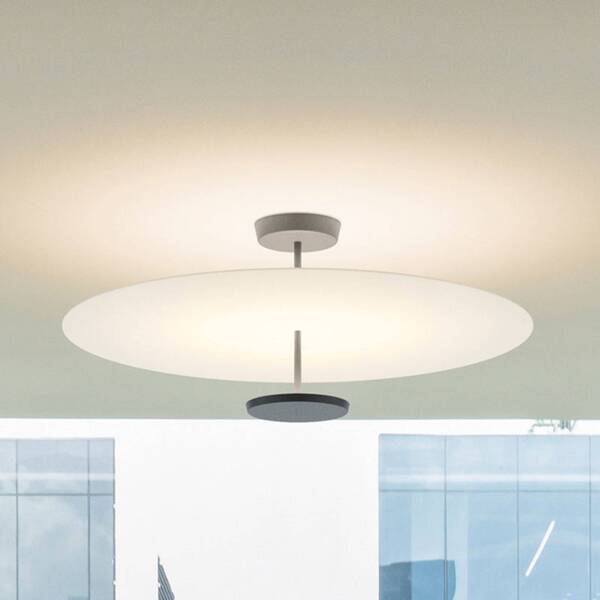 Vibia Lámpara De Techo Plafón Led Vibia Flat 2 Luces ø 90 Cm Blanco 