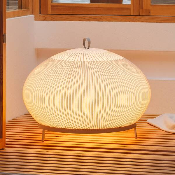  Vibia Lámpara Led De Suelo Knit De Vibia, 51 X 65 Cm, Beige, Textil 