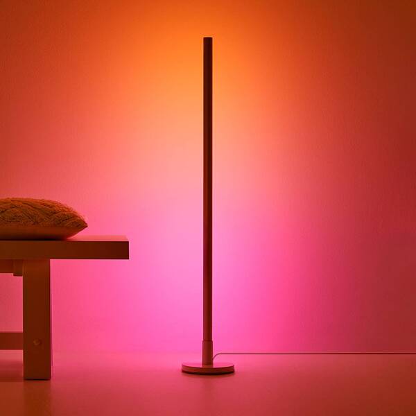 Wiz Lámpara De Pie Led Wiz Pole, Blanco Y Color Regulables 