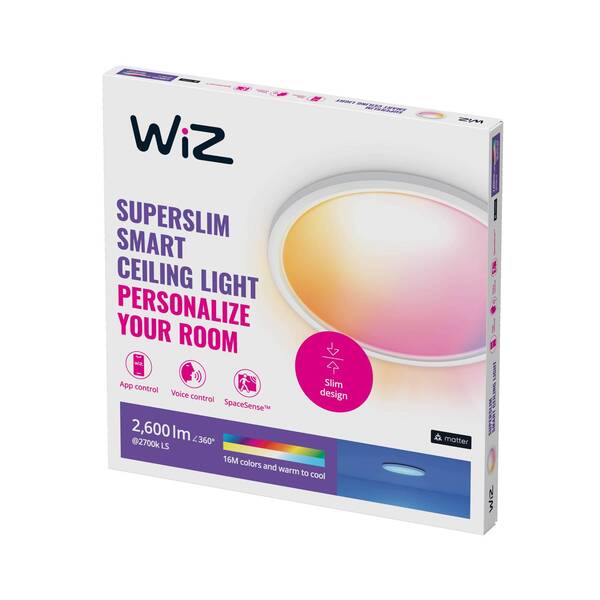  Wiz Plafón Led Wiz Superslim Rgbw ø42 Cm Blanco 