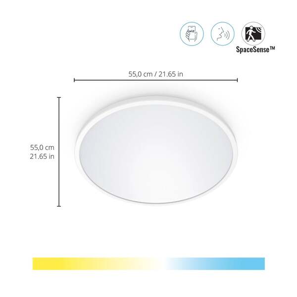  Wiz Wiz Superslim Plafón Led Cct ø55cm Blanco 